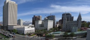Temple Square buildings in Salt Lake City, Utah