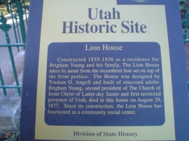 The Lion House in Salt Lake City, Utah