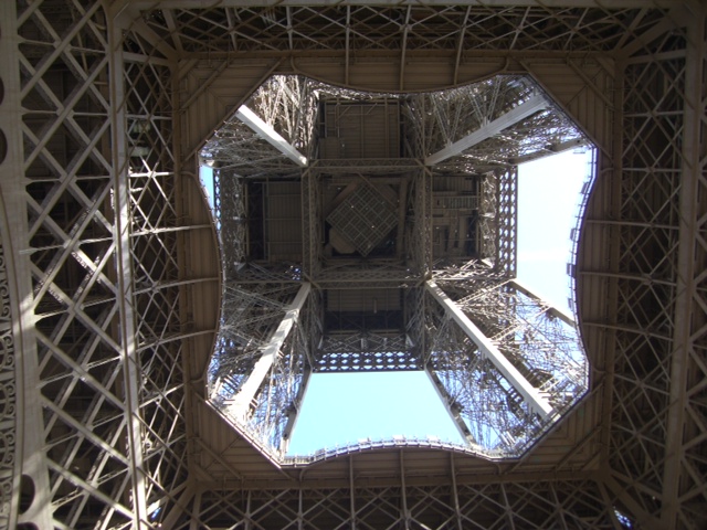 Underneath Eiffel Tower in Paris
